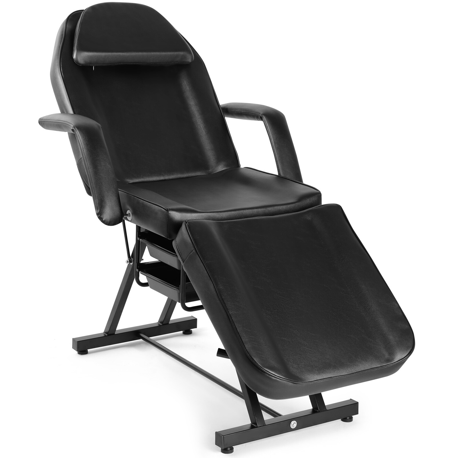 Multifunction Black Facial Bed Tattoo Salon Massage Table Beauty Spa Storage Box