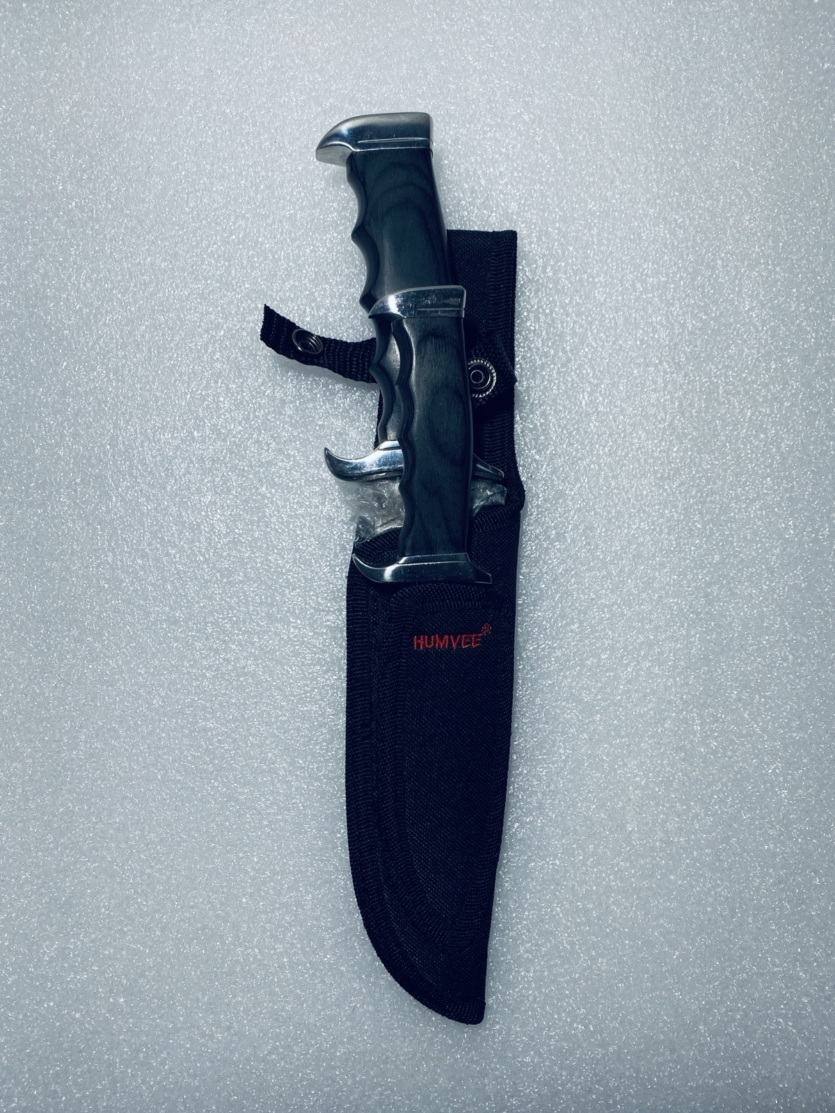 HUMVEE 2Pc. Large/Small Mirror Polished Bowie Knife Combo Set W/ Sheath - (READ)