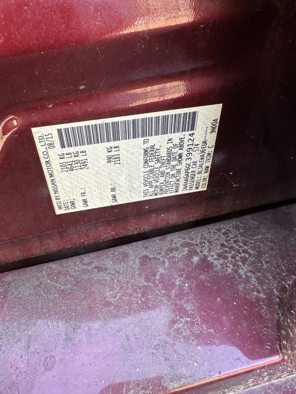 2016 Nissan Maxima Control Module ab Under Console OEM 1402524