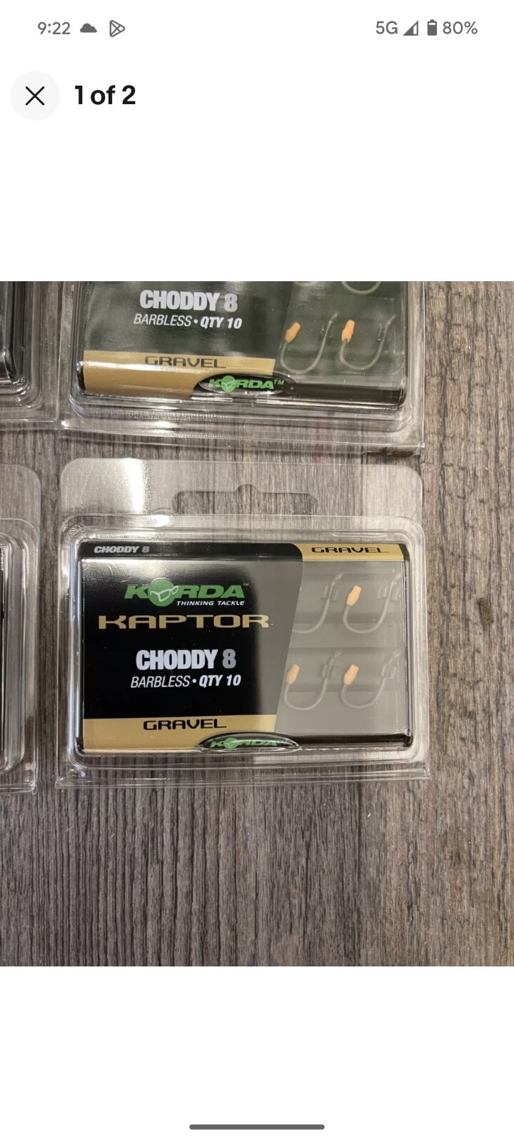 Korda Kaptor Choddy  8 Cravel Carp Fishing Hooks | **BRAND NEW**