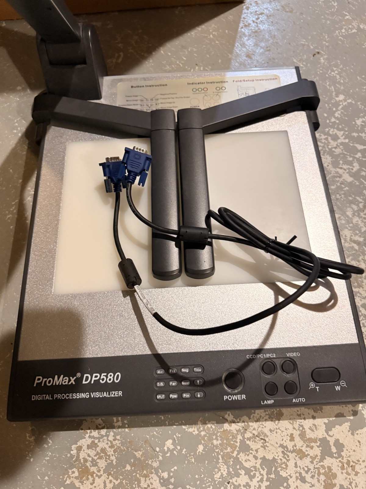 ProMax DP580 Digital Processing Visualizer Document Camera MPN DP580