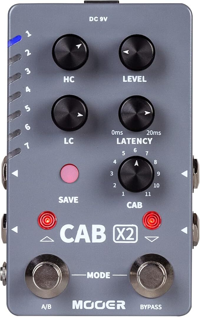 MOOER CAB X2 Dual Footswitch Cab Sim IR Loading Stereo Cabinet Simulation Pedal