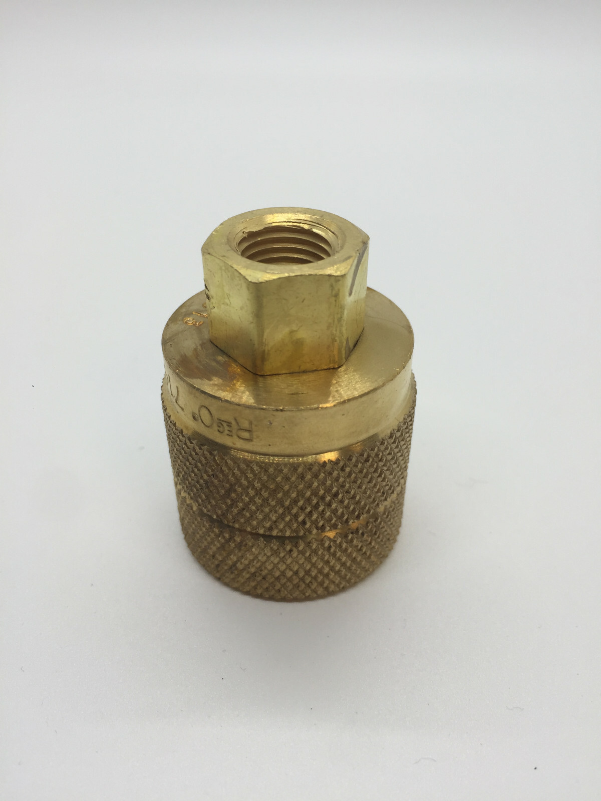 Mower Propane Tank Connector or Coupler, REGO 7142LF, LEFT HAND THREAD