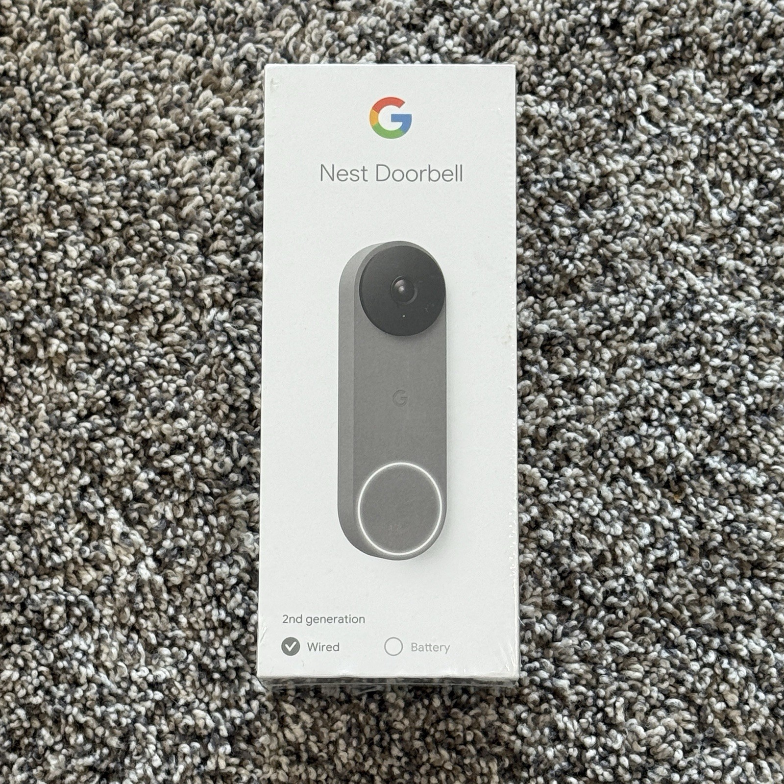 Google Nest Doorbell 2nd Generation Wired GA03696-US Ash NEW SEALED