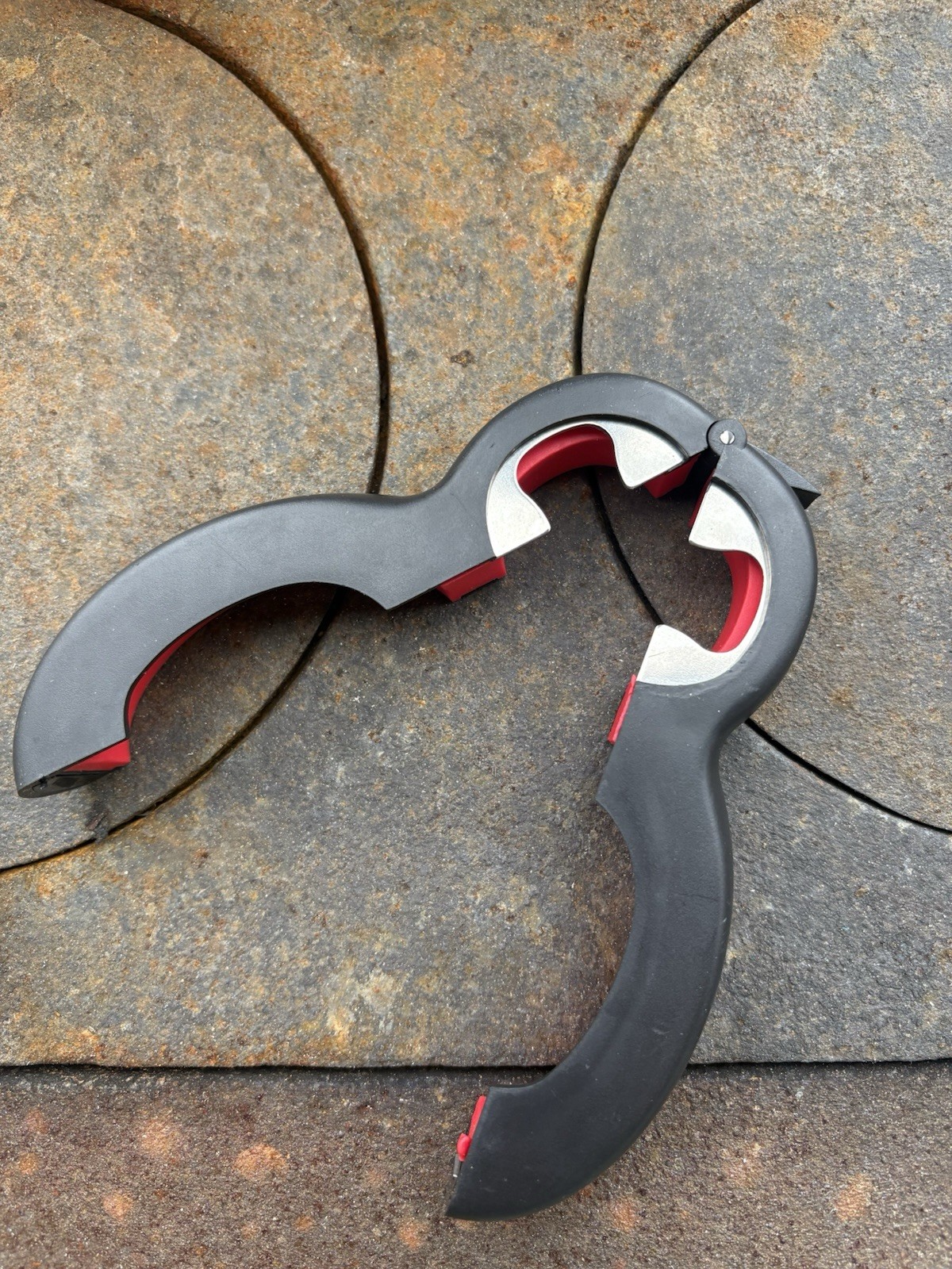 2 Jar Opener Bottle Openers 6in1 Red & Black