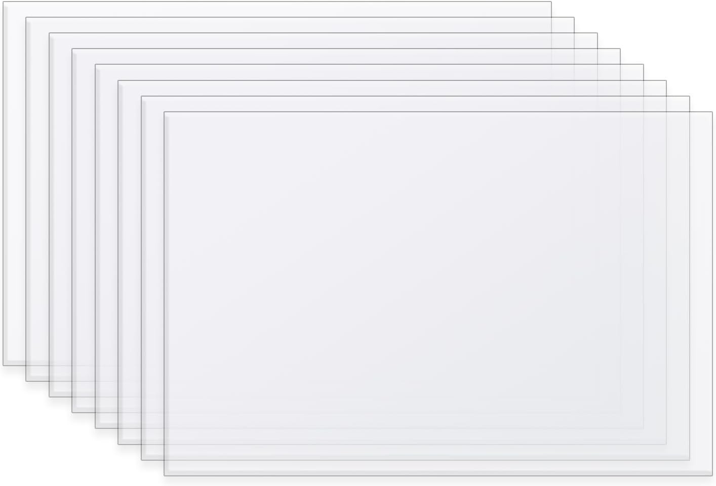 Quilting Template Plastic Sheets, Translucent, 12 x 18 Inches, 8 Pack | Reusable