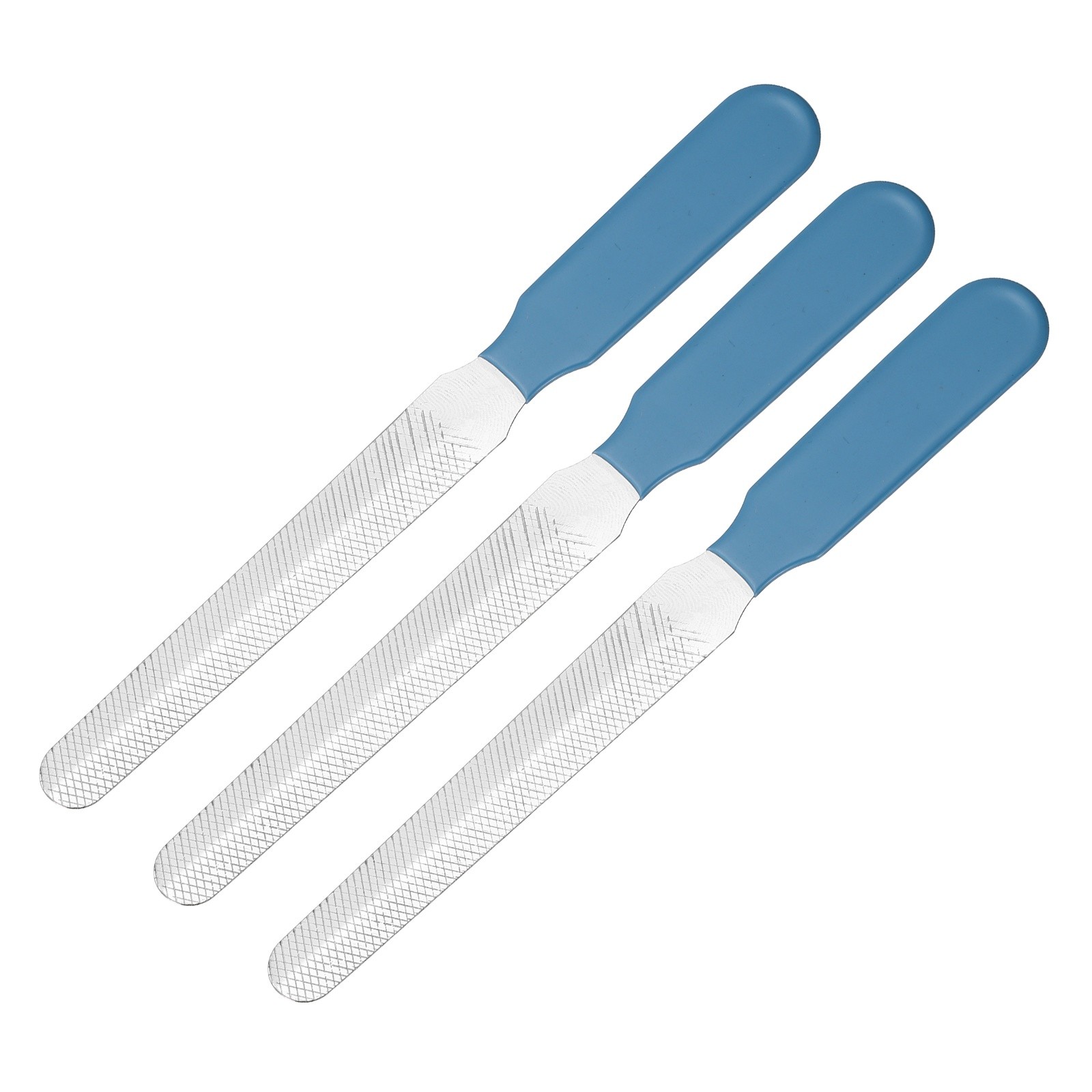 5.5x0.6" Stainless Steel Pet Nail File, (Blue, 3 Pcs)