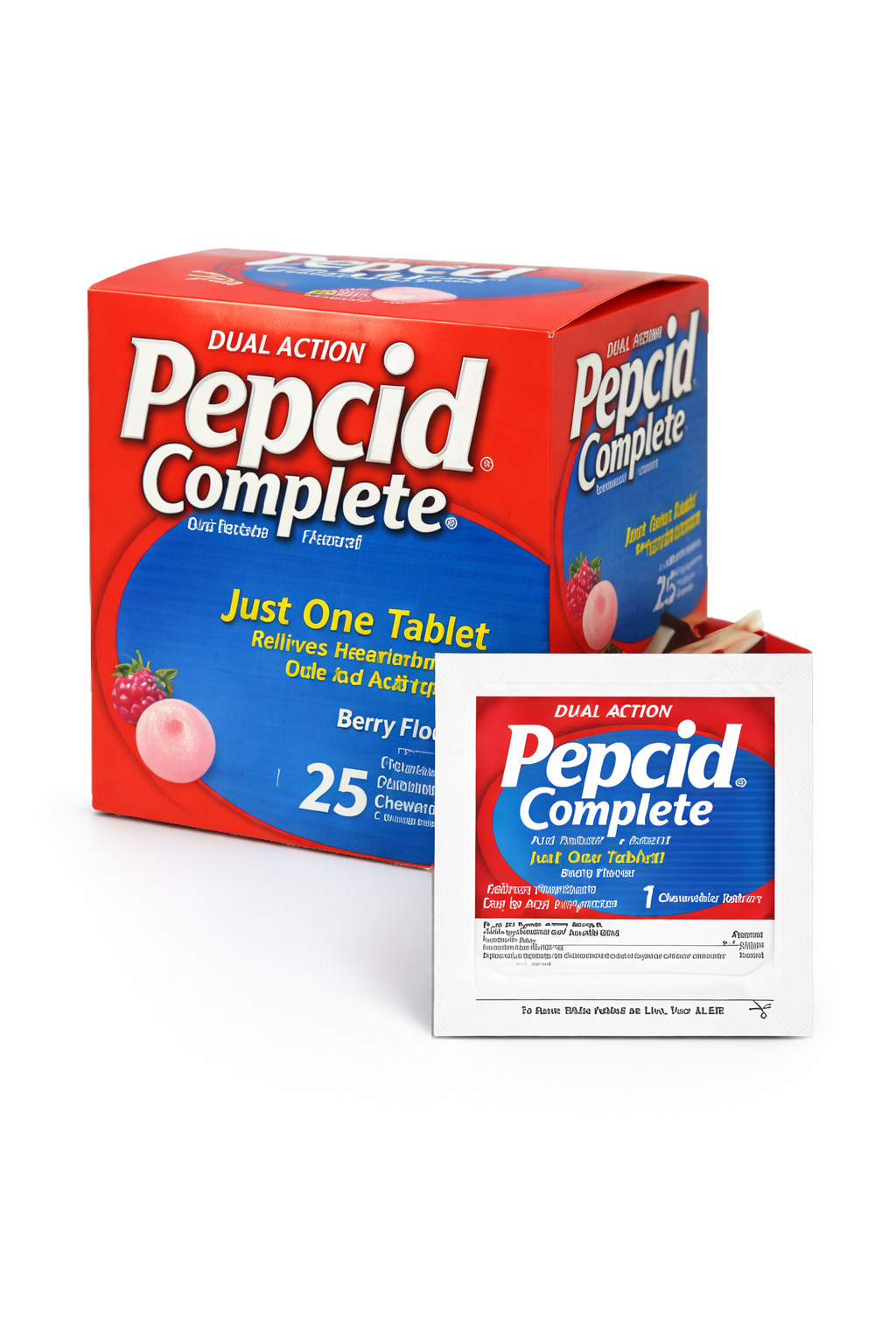 Pepcid Complete Acid Reducer + Antacid 25 chewable tablet 10mg Famotidine