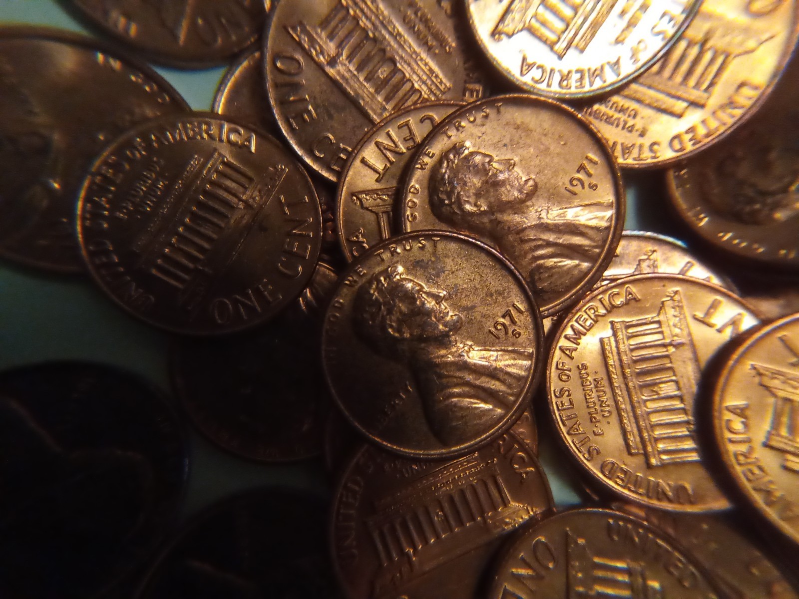 1971-S LINCOLN MEMORIAL CENTS UNCIRCULATED ROLL