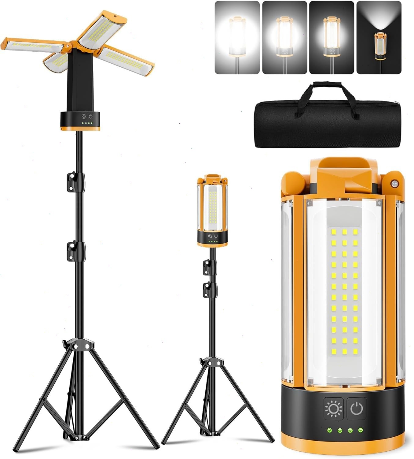 LED Camping Torch Work Light With Stand Portable Flashlight Outdoor Flood Lights