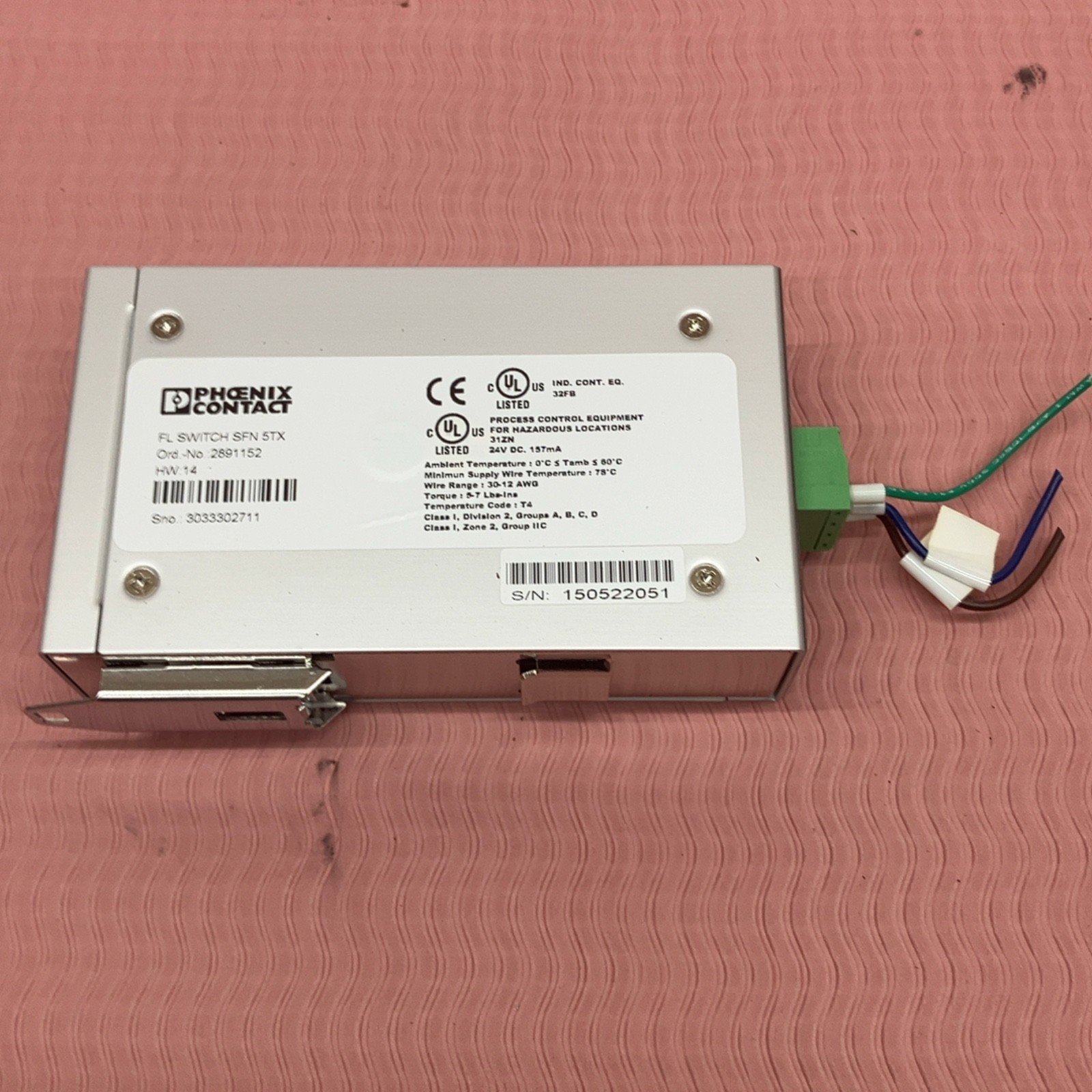 Phoenix Contact FL SWITCH SFN 5TX 2891152 Industrial Ethernet 5-Port Switch
