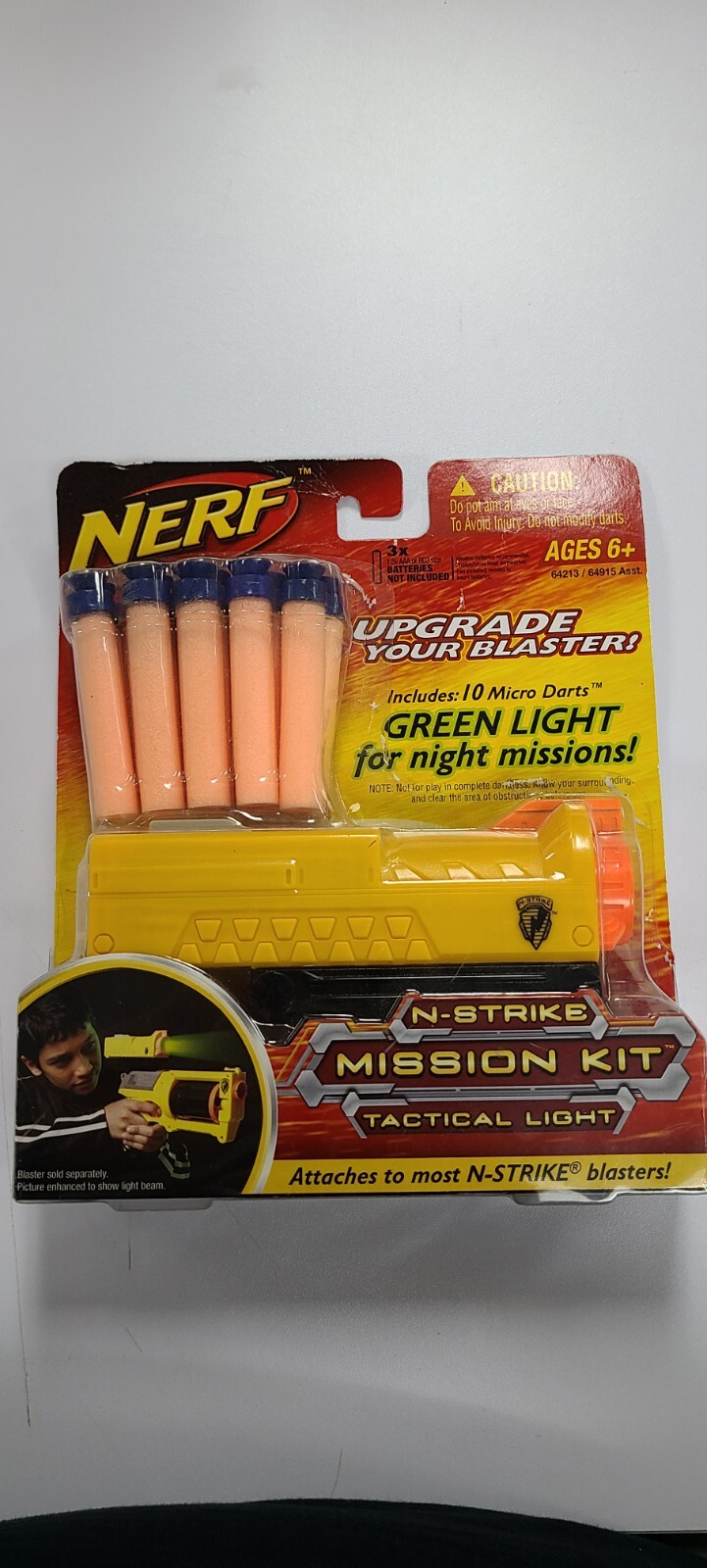 NERF N-Strike Green Tactical Light Night Mission Kit 8 Darts New SEE PICTURES
