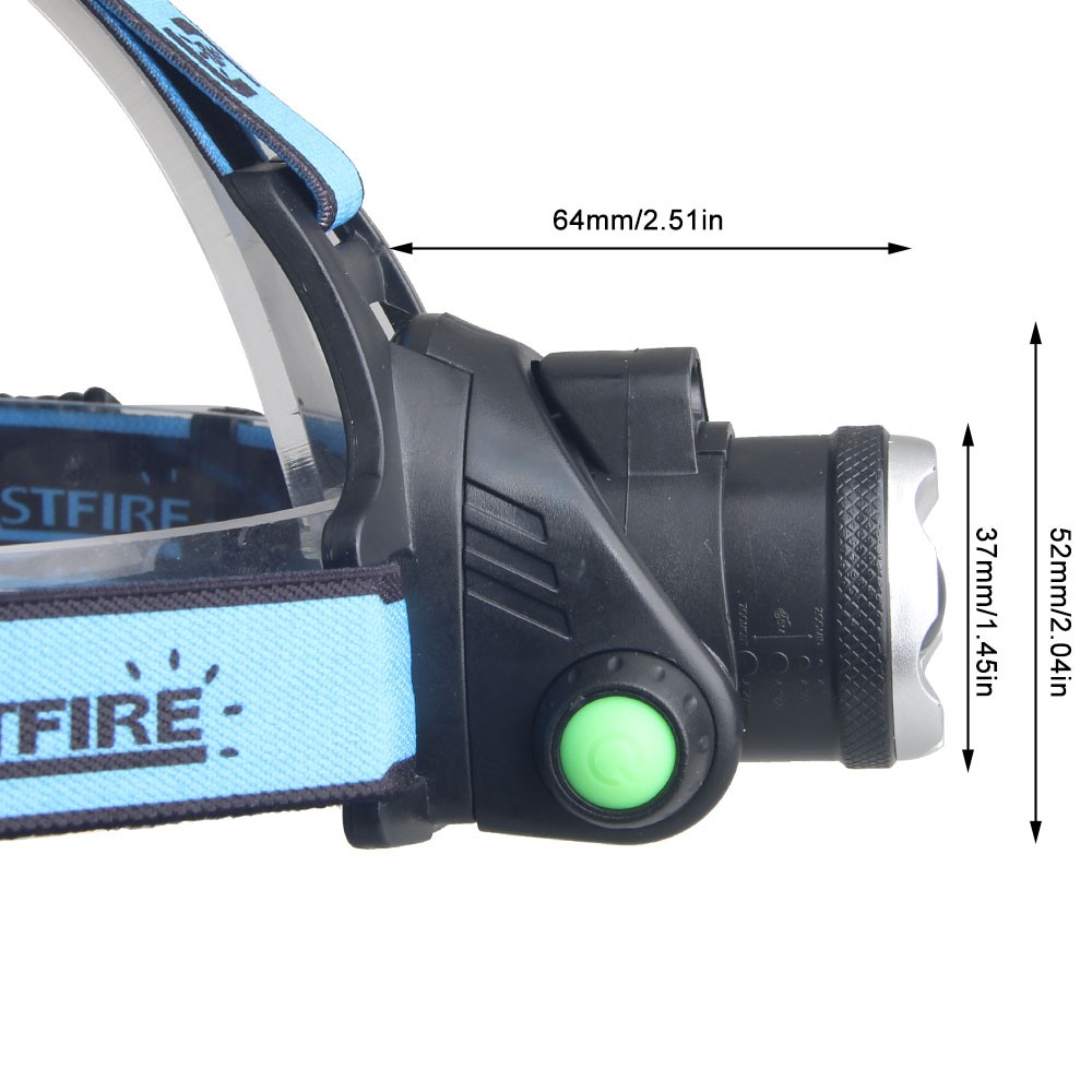 GREEN LED Rechargeable Headlamp Lighting Zoomable with Motion Sensor