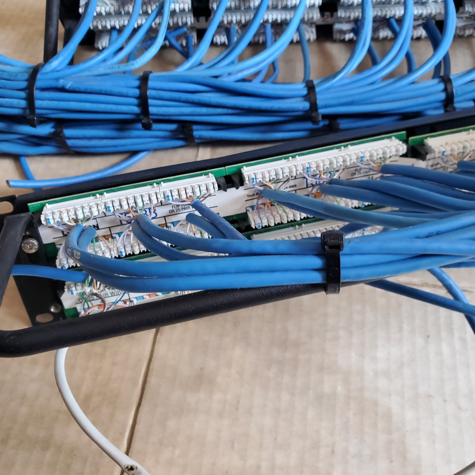 48-Port eXtreme Cat 6+ Flat 110-Style 2RU Patch Panel with Cable Management Bar