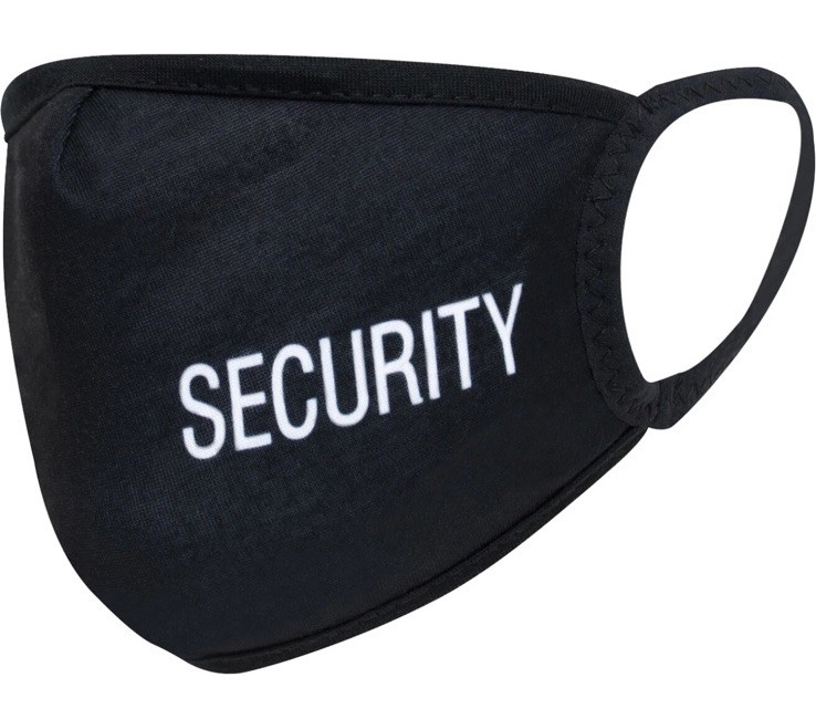 Reusable Face Mask With Security Print Size S/M