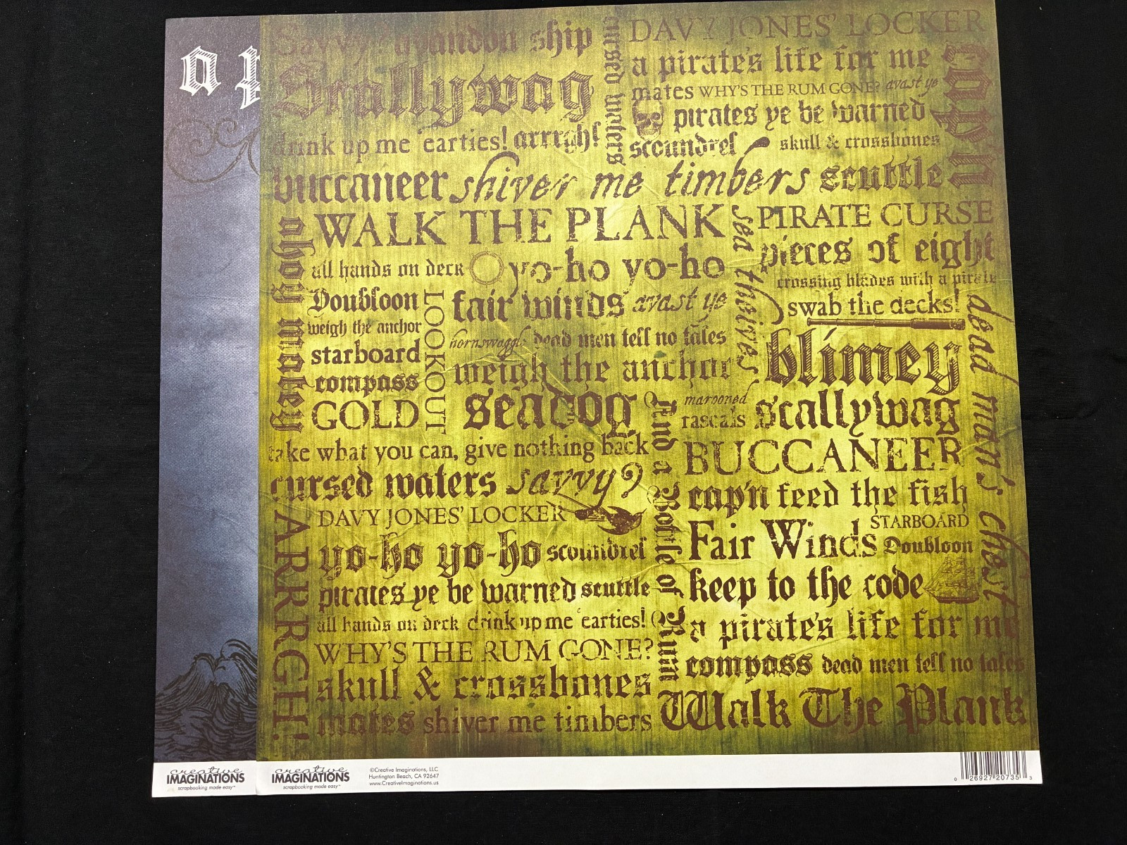 CREATIVE IMAGINATIONS "PIRATE" 12 X 12 DS HEAVY PAPERS