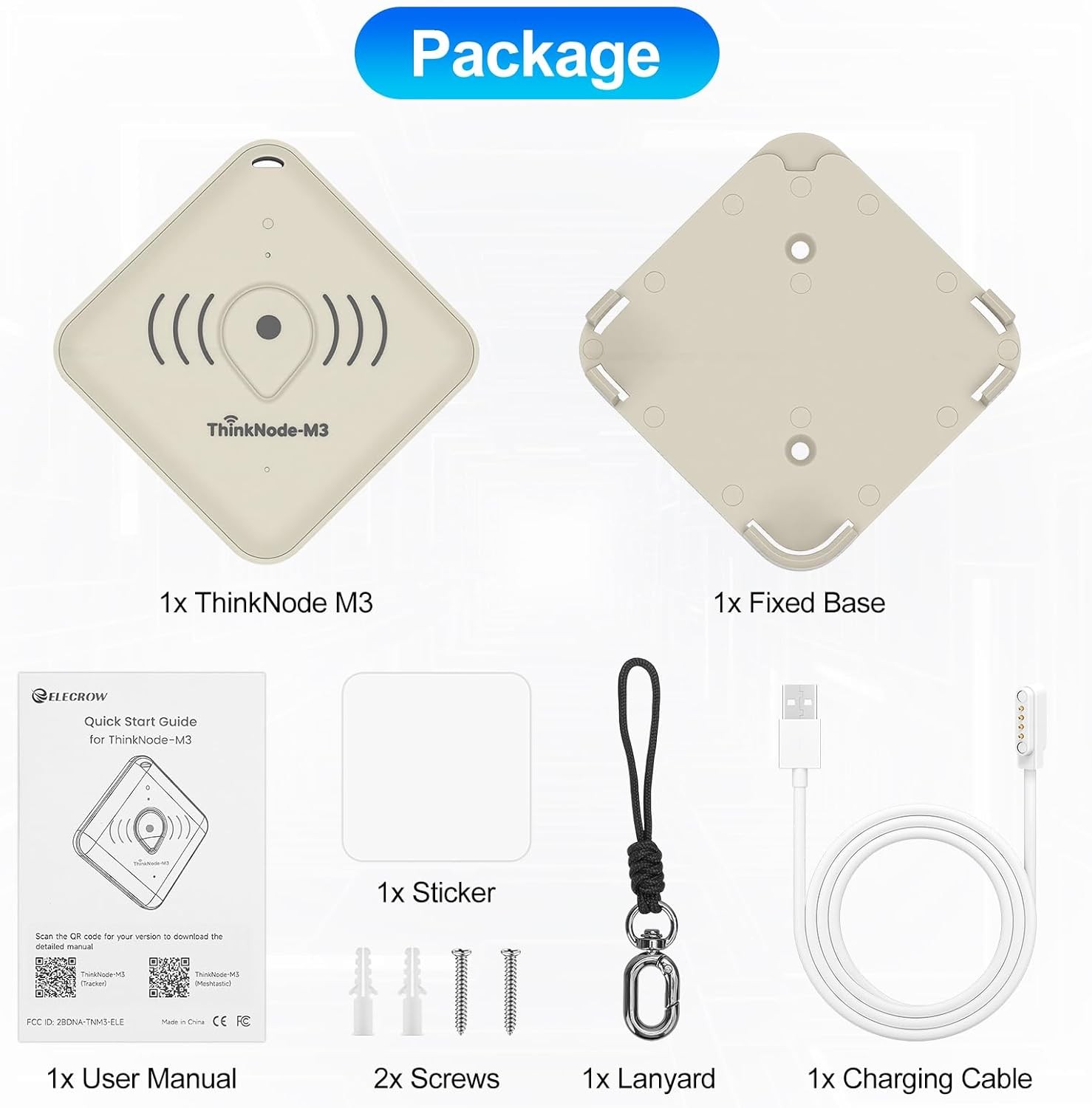 Meshtastic LoRa GPS Tracker 915MHz Long Range Off Grid Communicator IP66 Wi-Fi