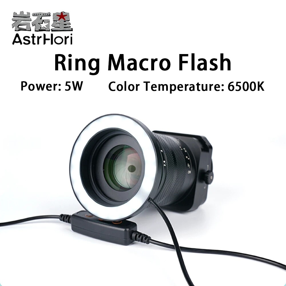AstrHori Macro Ring Light 67mm-46mm Led Video Ring Camera Light Macro Led Light