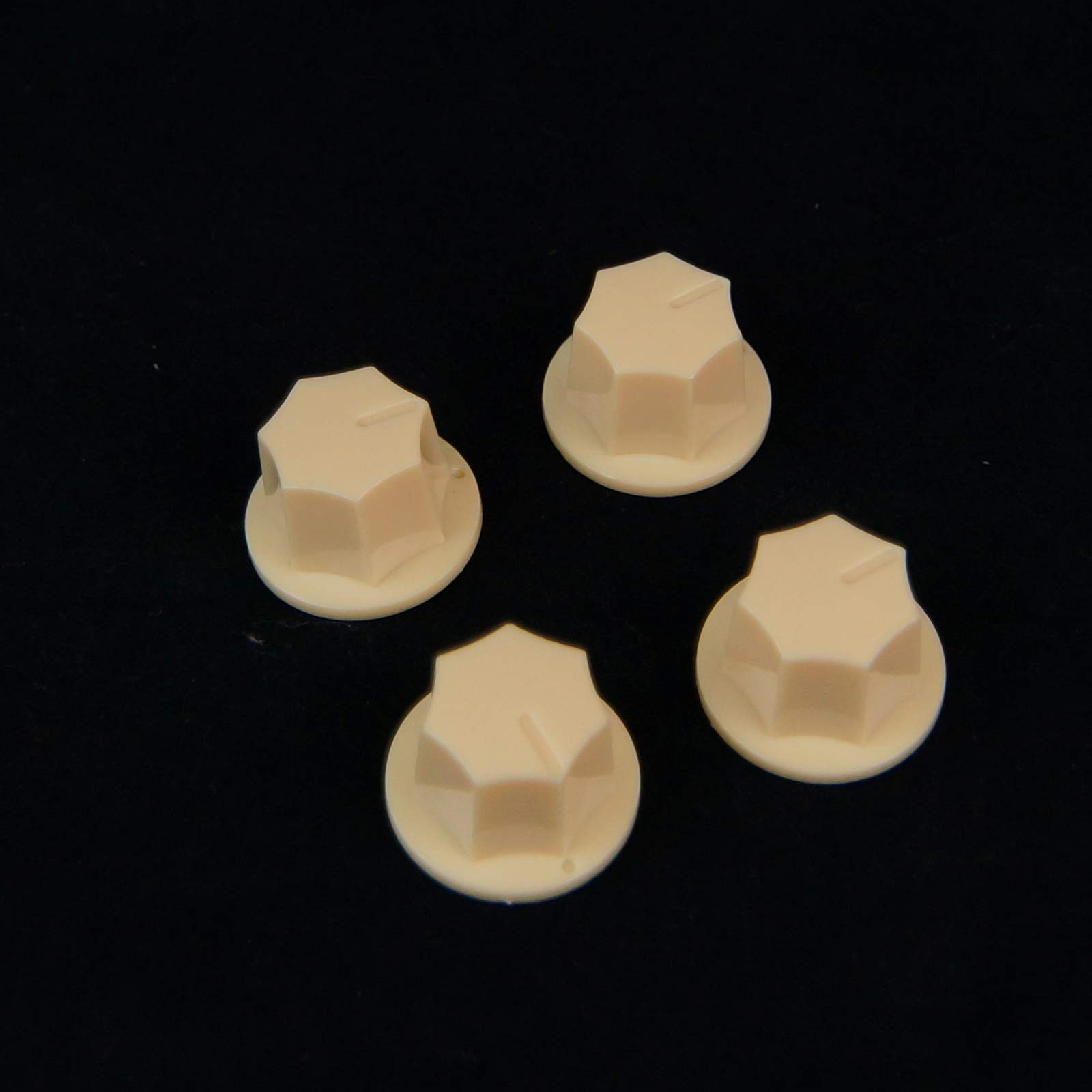 Control Knobs for Jaguar Mustang Style Guitar JB or Pedal, 1/4" Shaft, Cream (Se