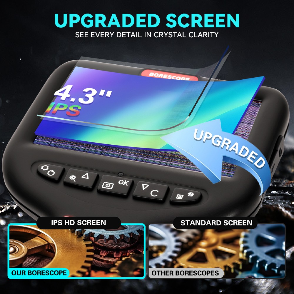 10FT🔥 Endoscope 2-Way 360° Inspection Camera Articulating Borescope Semi Rigid