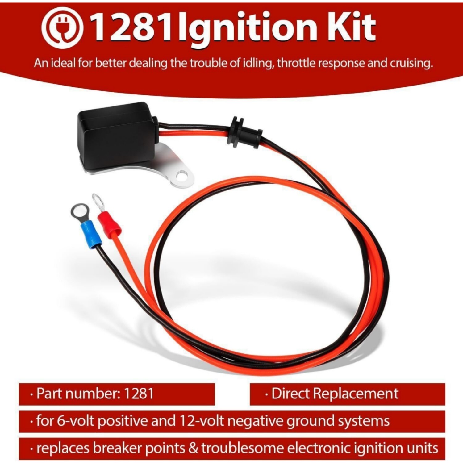 Ignition Conversion Kit Fit For Ford 8 Cylinder 1957-1974 1281 USA