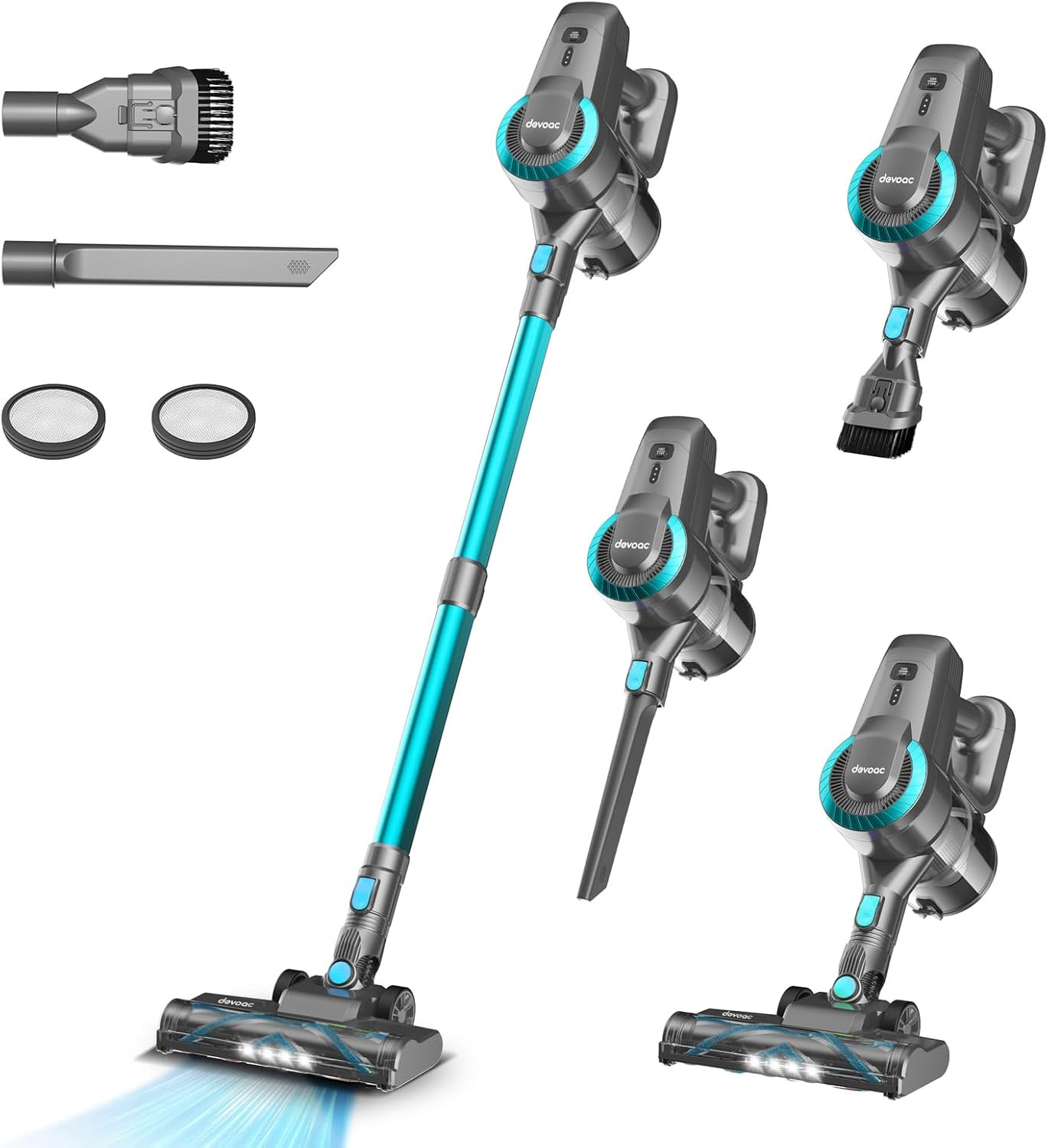 Cordless Vacuum Cleaner, Ultra-Lightweight Stick Vacuum, 2200Mah Battery up to 4