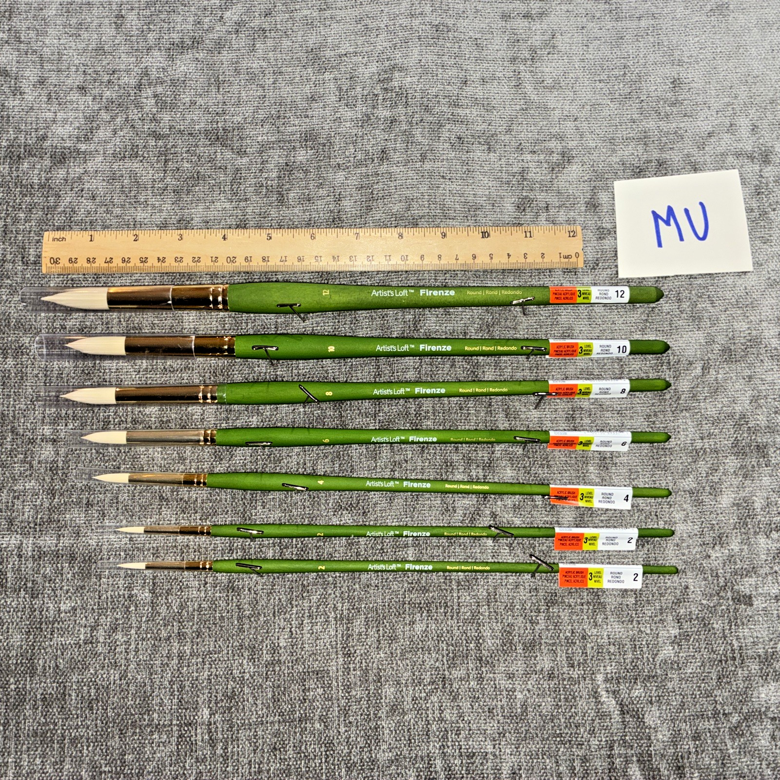 Set of 7  Artist's Loft Firenze Set of Paint Brushes, Level 3, Acrylic, Oil NEW