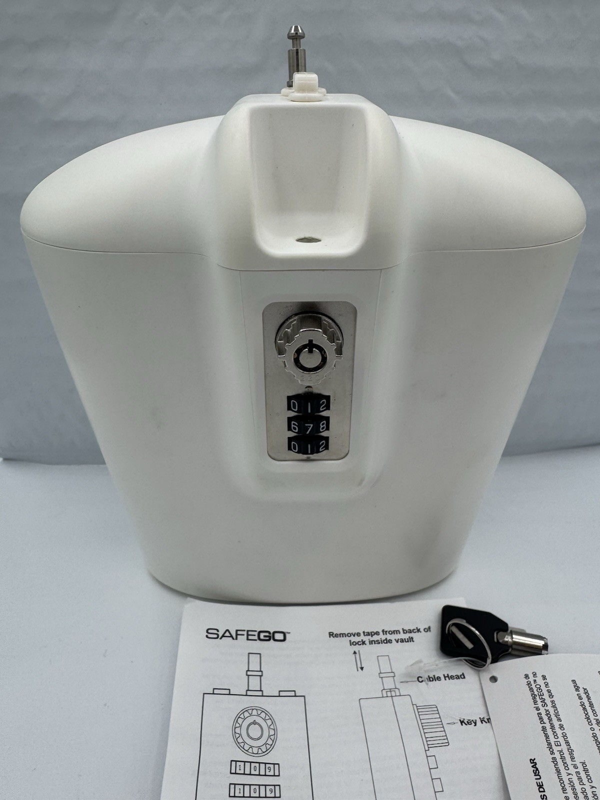 SAFEGO Portable Indoor/Outdoor Lock Box Safe with Key and Combination Access...
