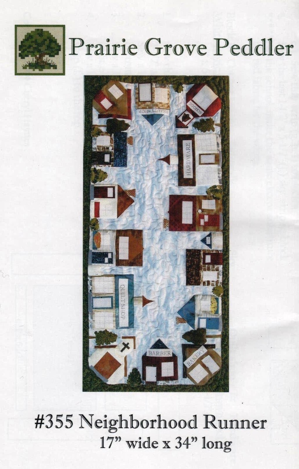 NEIGHBORHOOD RUNNER QUILT PATTERN- PRAIRIE GROVE PEDDLER