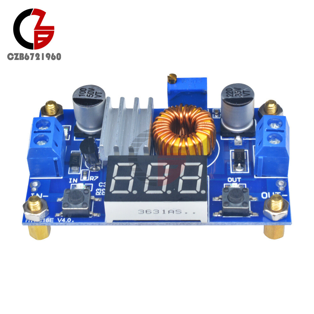 5A Adjustable Power DC-DC Step-down Charge Module LED Driver With Voltmeter