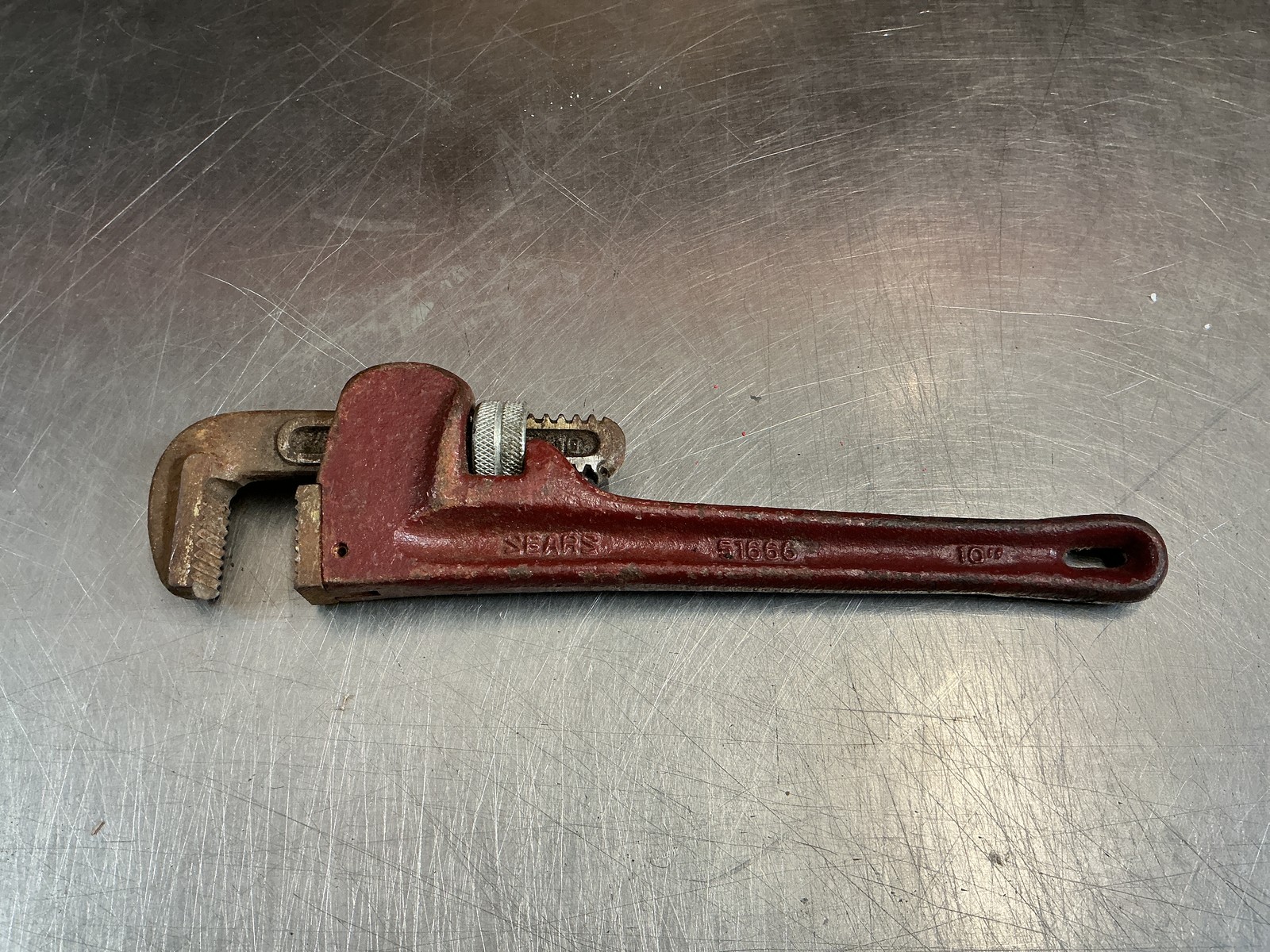 Sears Heavy Duty Pipe Wrench 51666 10”