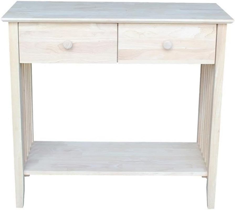 International Concepts Unfinished Wood Mission Styled Console