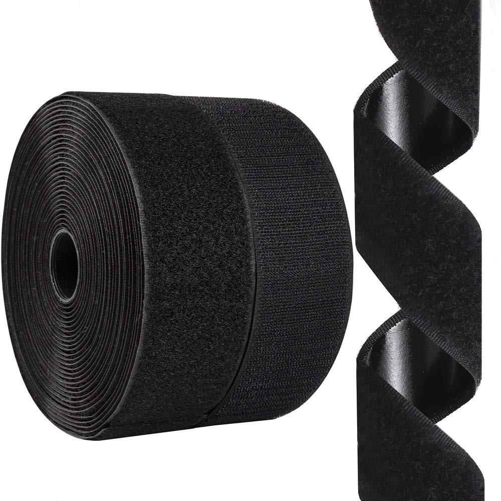 2" x 26' Heavy Duty Hook and Loop Tape - Self-Adhesive Fastener Roll for Crafts