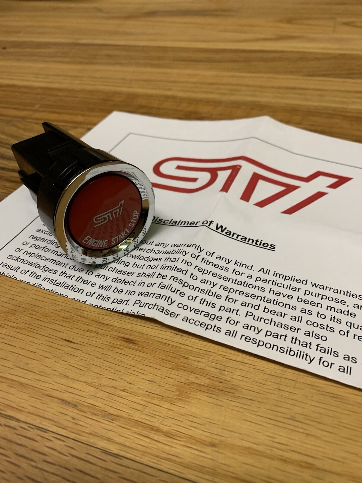 Push Start Button Without Status Light for Subaru BRZ STI - ST83031ST021