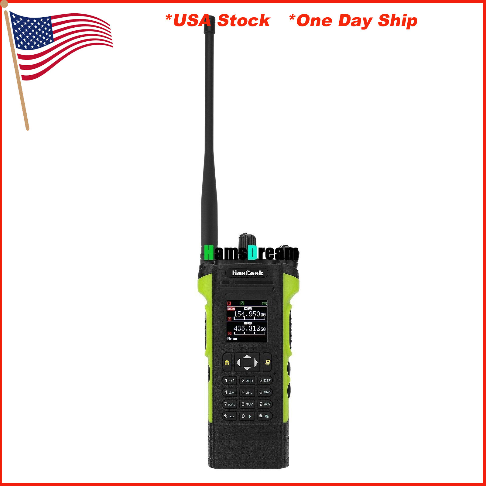 HAMGEEK APX-8000 12W VHF UHF Radio Walkie Talkie with Dual PTT Duplex Mode#USA