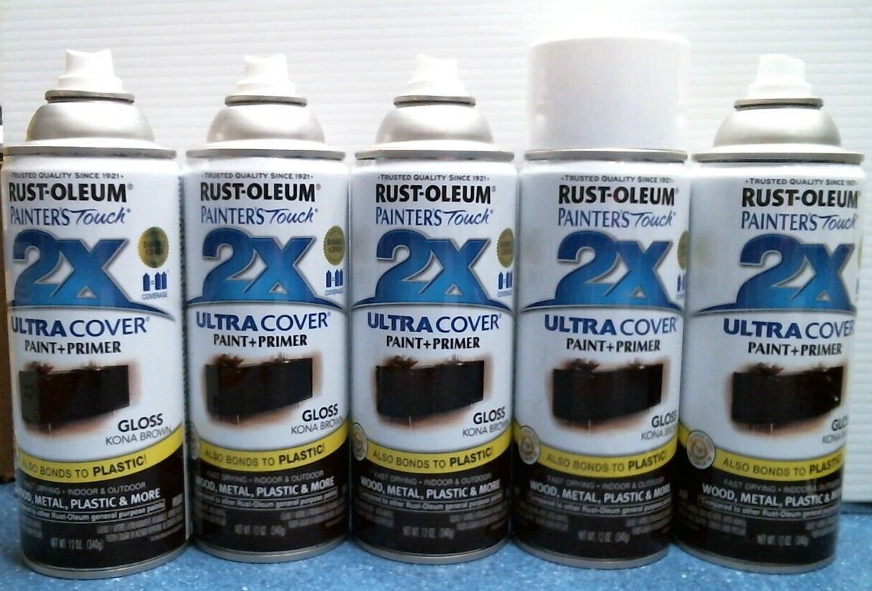 Rust-Oleum Painters Touch 2X Ultra Cover GLOSS KONA BROWN LOT OF 5 (249102)FS