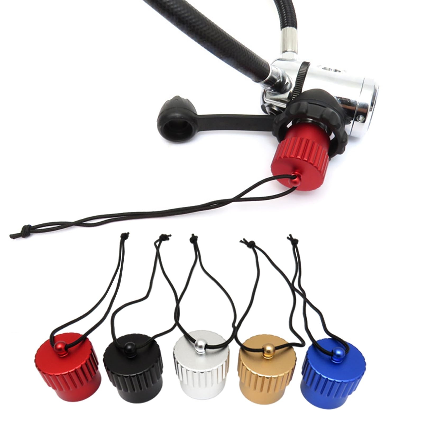 Aluminum Underwater Diving Regulator Threaded Plug Protector Caps Replacement