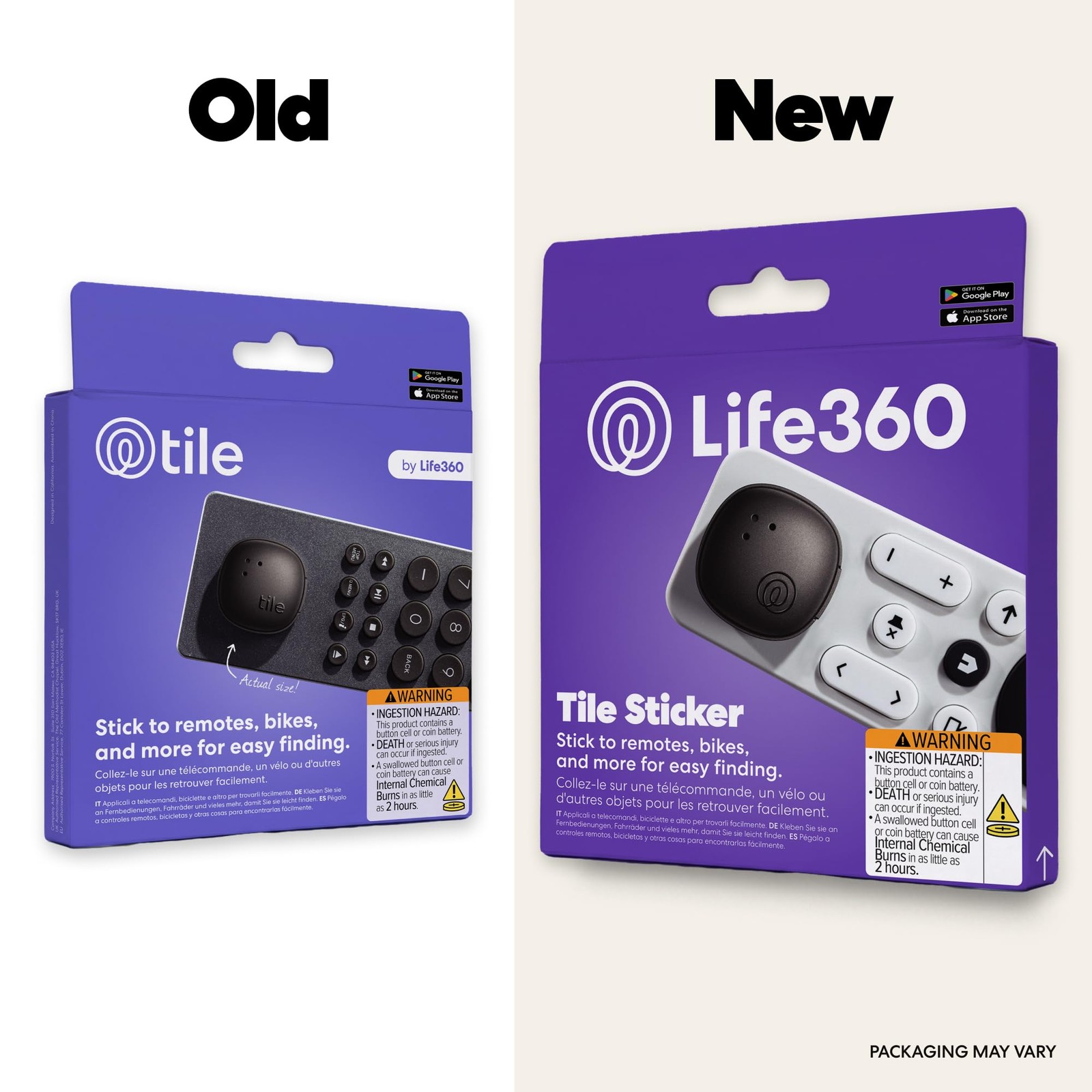 Life360 Tile Sticker - Small Bluetooth Tracker, Remote Finder 1-Pack, Black
