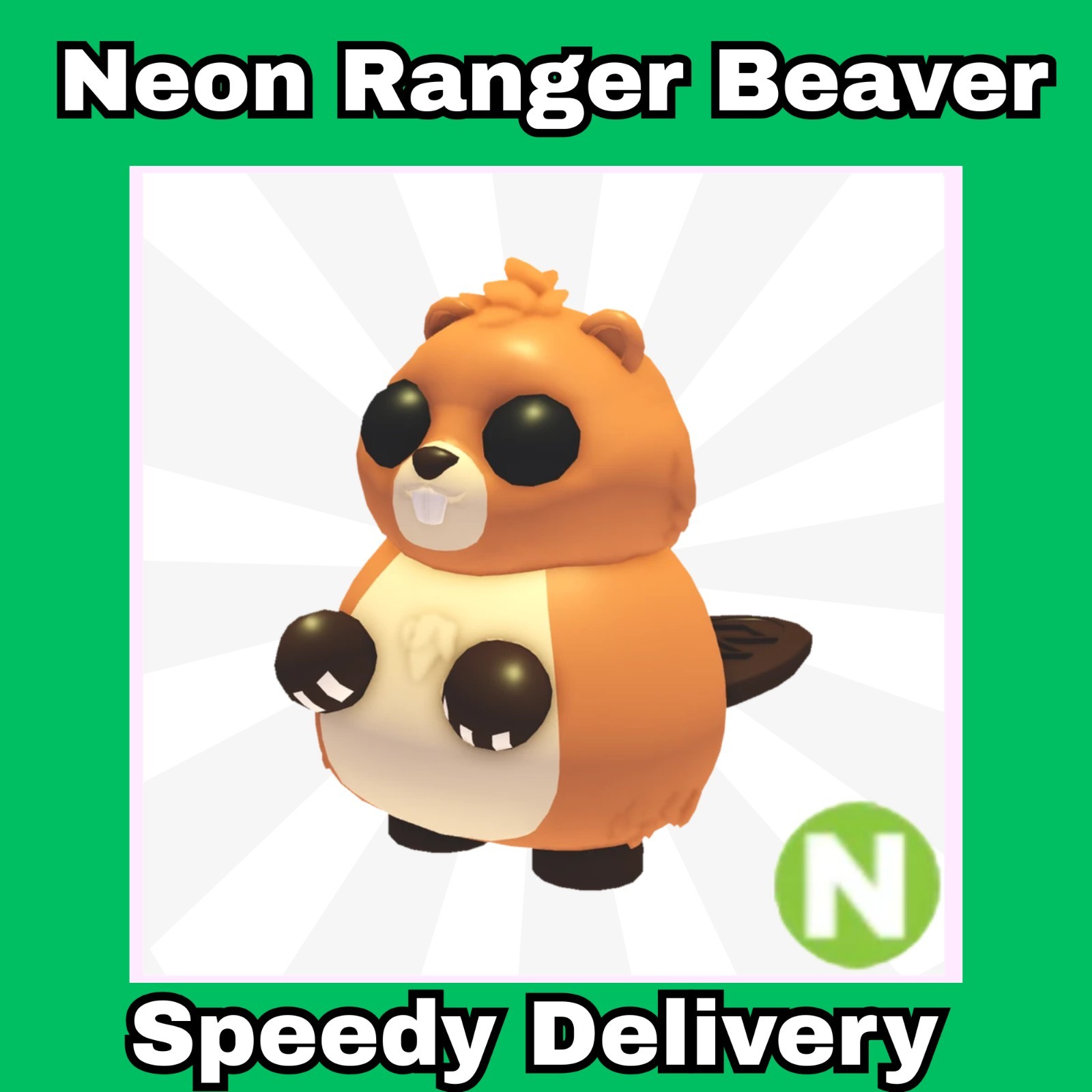 Neon Ranger Beaver - Summer Camp!☀️ Adopt your pets TODAY - Speedy Delivery