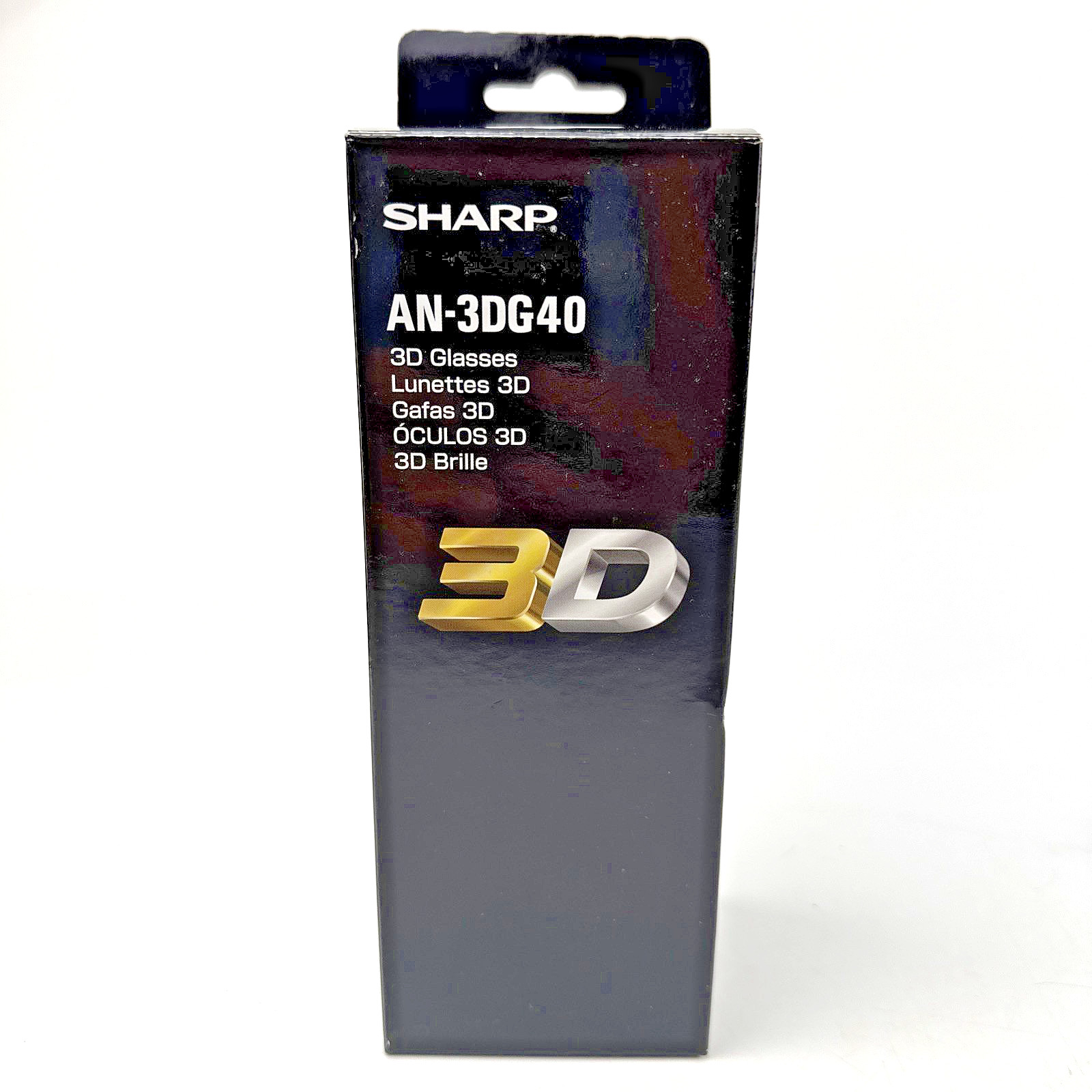 Sharp AN-3DG40 Active Shutter 3D Glasses Black NEW Open Box