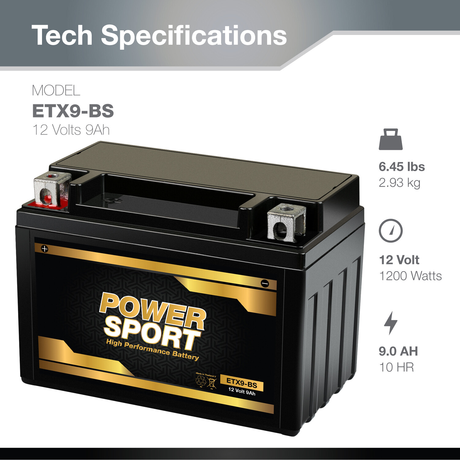 YTX9-BS Replacement for PTX9BS Predator Generator 8750 watt