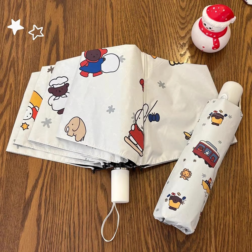 Miffy Umbrella Foldable UV Protection Cute Kawaii Rain Umbrella