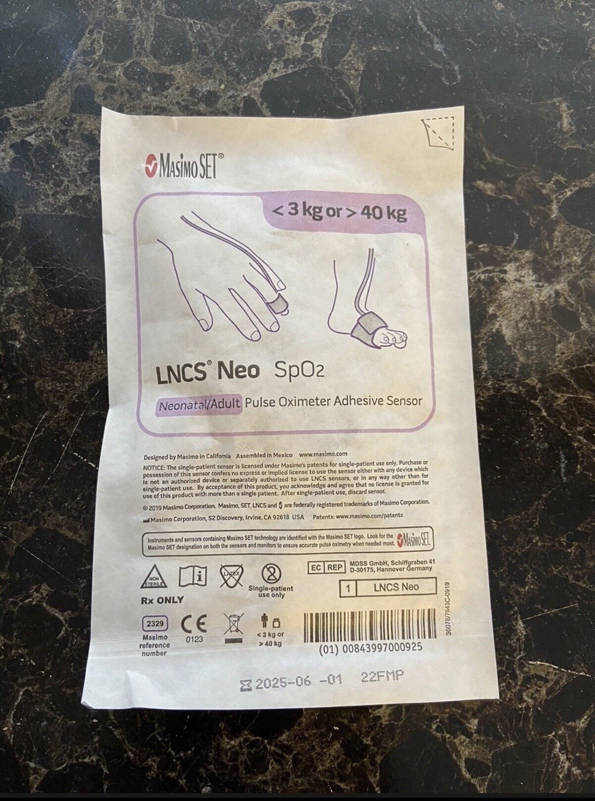 4 Masimo Set LNCS Neo SpO2 Neonatal/Adult Pulse Oximeter Adhesive Sensors
