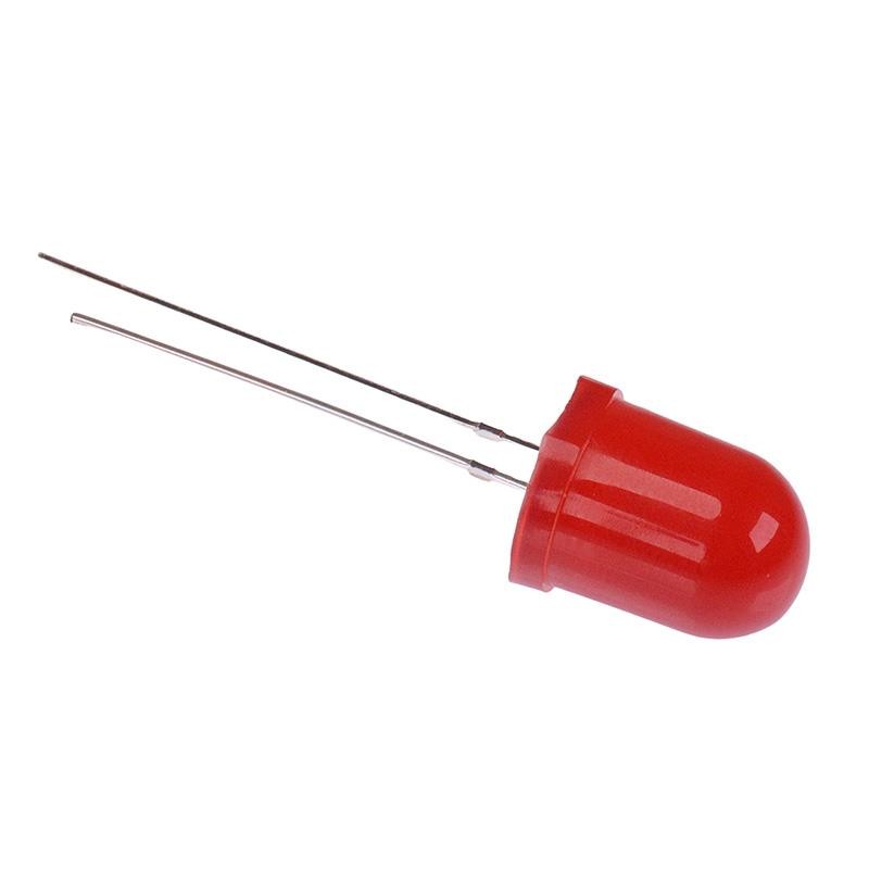 50 x Red 10mm Diffused Round LED 120° 800mcd