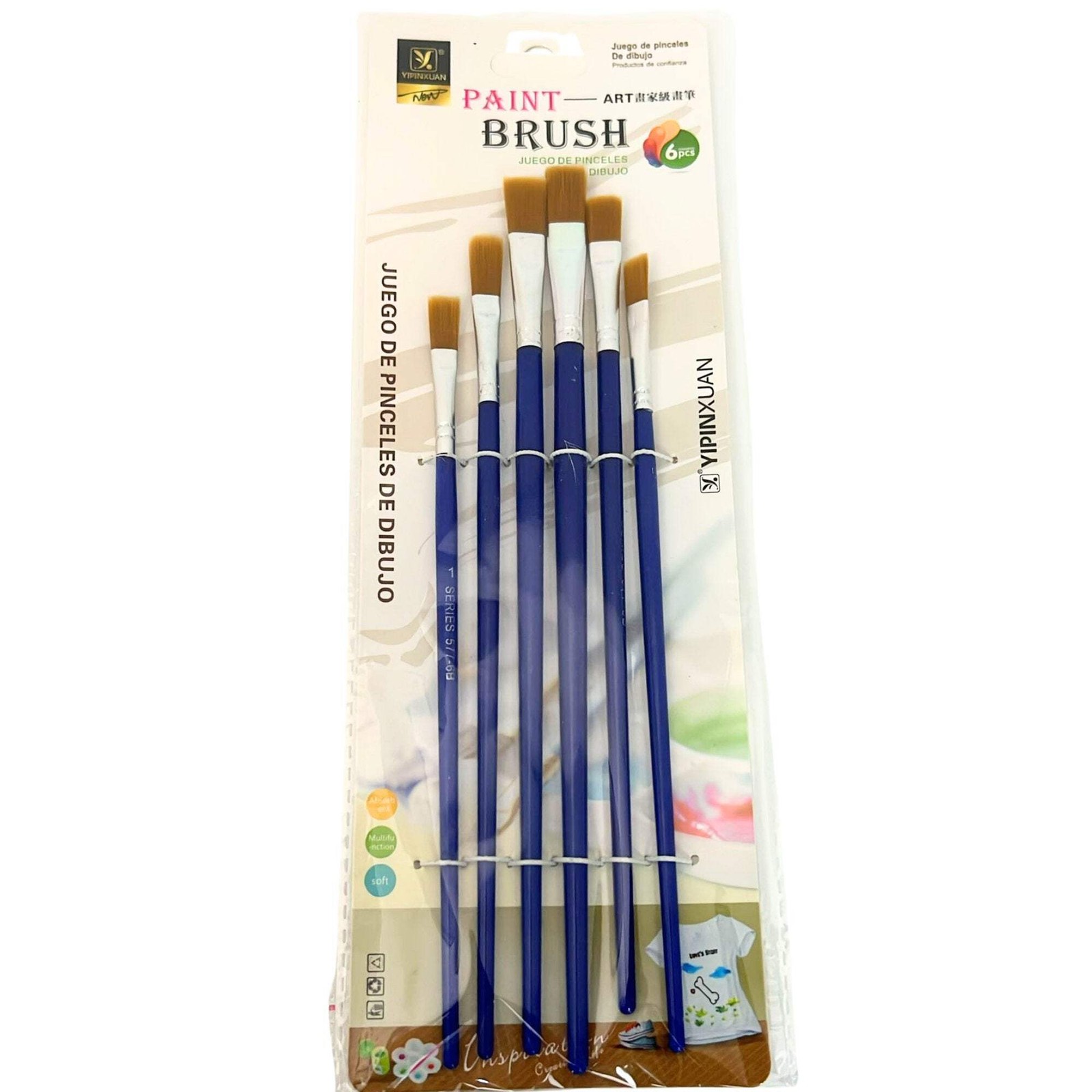 Kids Paint Brush Set: 6 Pack