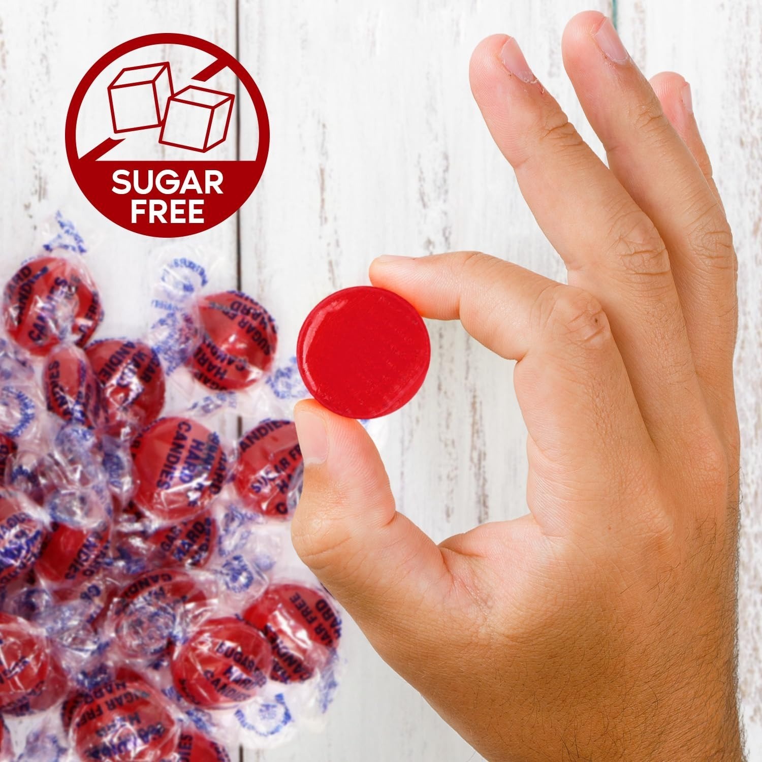 Sugar Free Hot Cinnamon Hard Candy Discs - 1 Pound - Taboom
