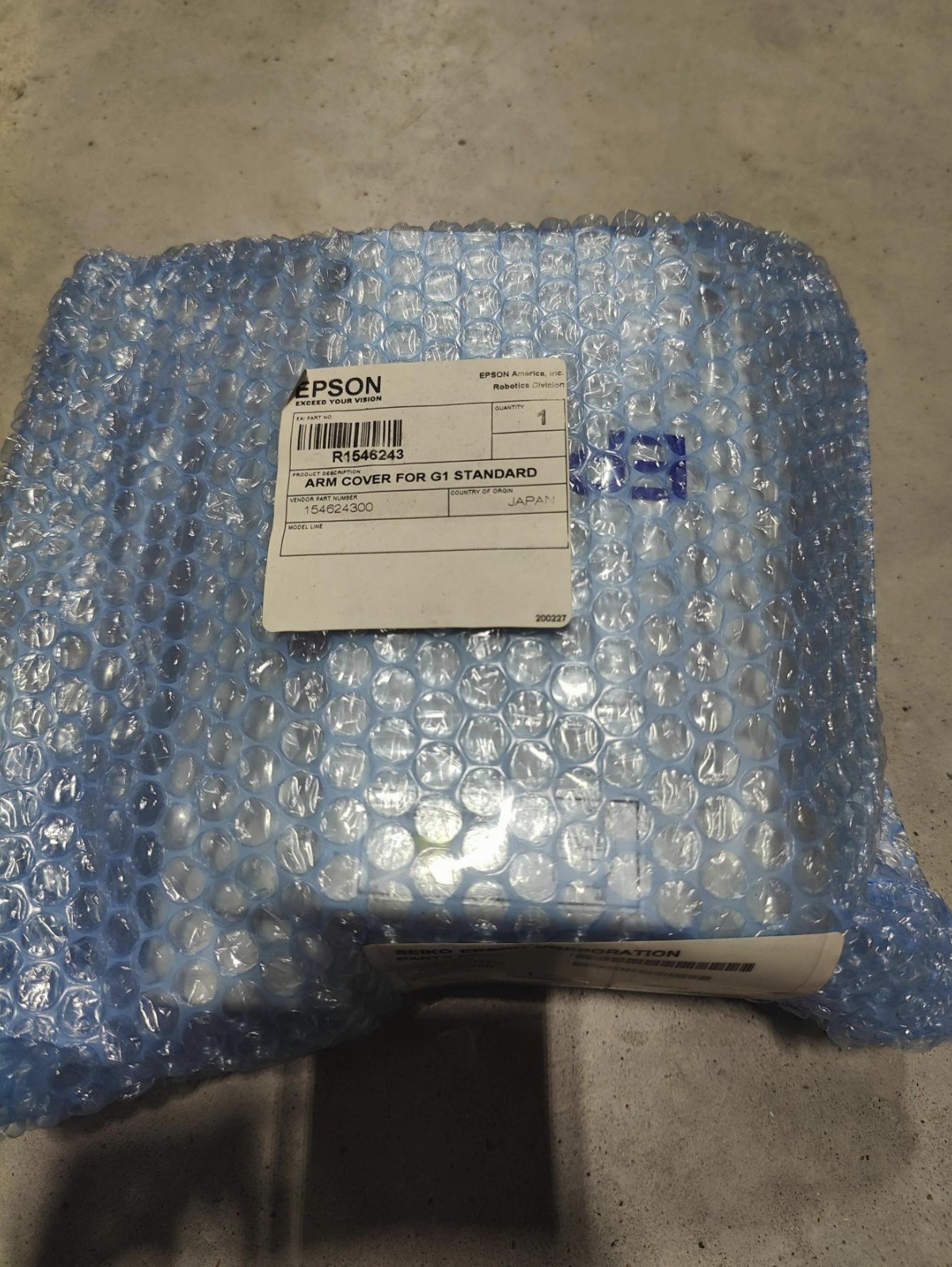 Seiko Epson 154624300 (R1546243) - Top Arm Cover for G1 Standard Robot - NEW