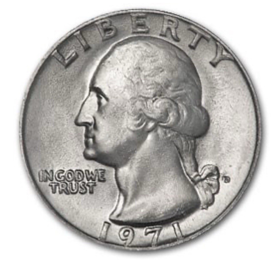 1971 D Washington Quarter 25c BU Uncirculated Mint State US Coin