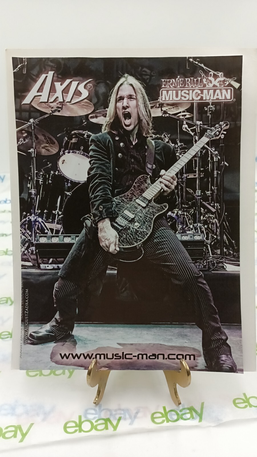 Ernie Ball / MusicMan - AUGUST ZADRA of DENNIS DEYOUNG BAND - 2011 Print Ad