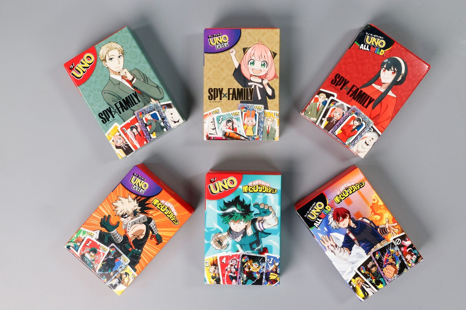AUTHENTIC UNO MCDONALD'S JAPANESE MY HERO ACADEMIA SPY X FAMILY ANIME MANGA LN4